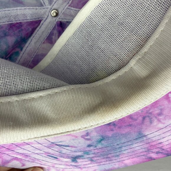 Vintage Purple Tie Dye London Embroidered Snapback Adjustable Hat - Picture 8 of 8